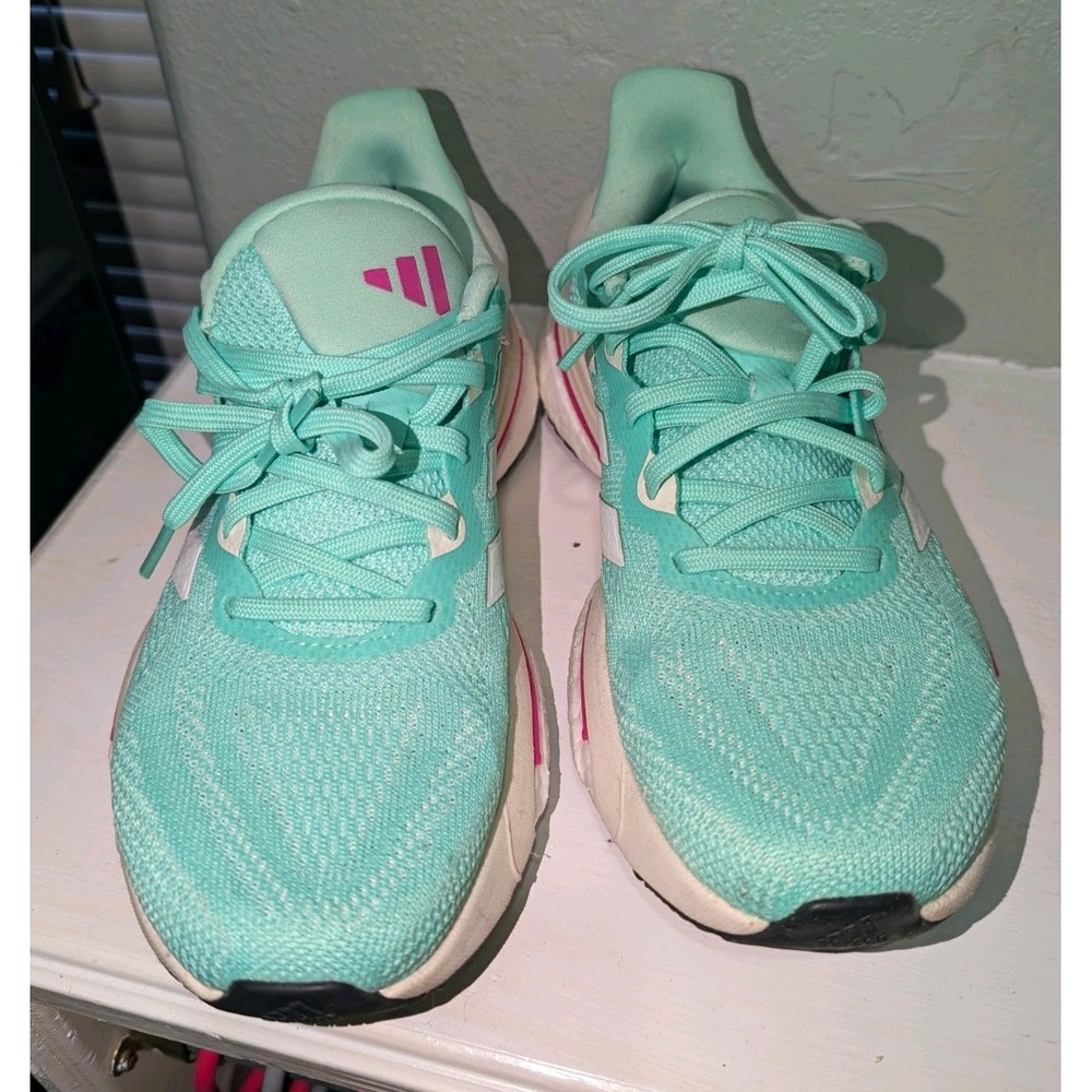 Adidas SolarGlide 5 Womens Size 6 Mint Aqua Pink Boost Running Shoes Sneakers